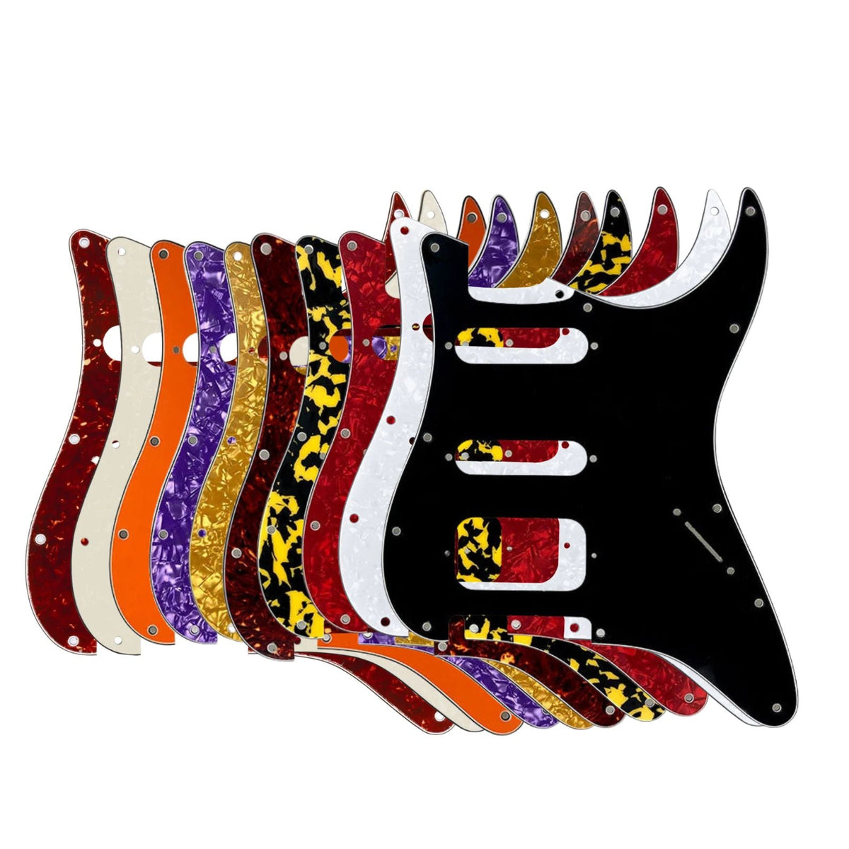 Fender Stratocaster HSS Pickguard Blank (Open Humbucker) No Control Holes - 25+ Colors Pickguards from Ploutone