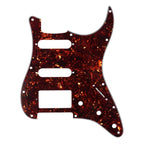 11-Hole HSS Strat Pickguard - Multiple Colors 4-Ply Brown Tortoise - Ploutone