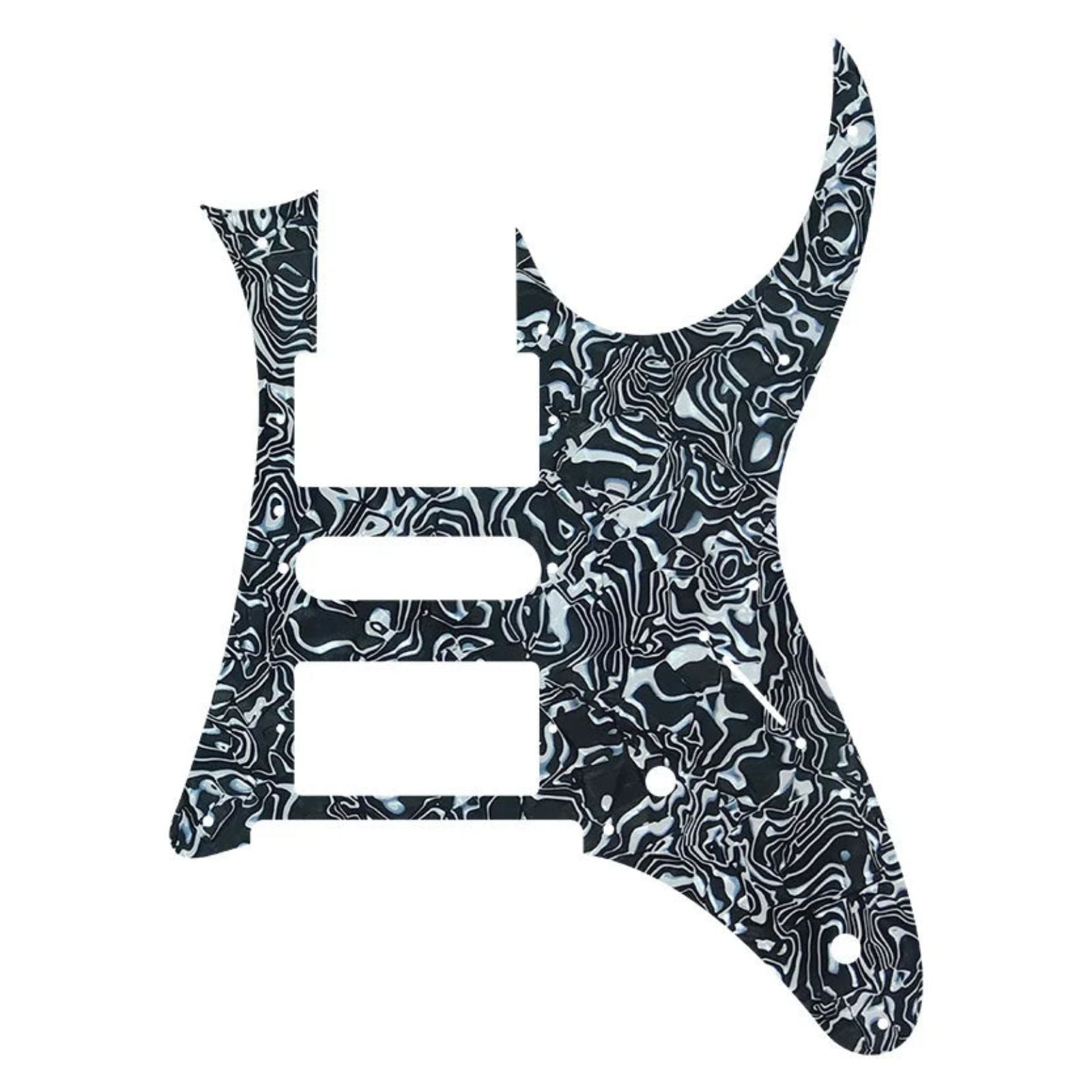 Ibanez RG750 Pickguard HSH - 4-Ply Black & White Shell - Ploutone