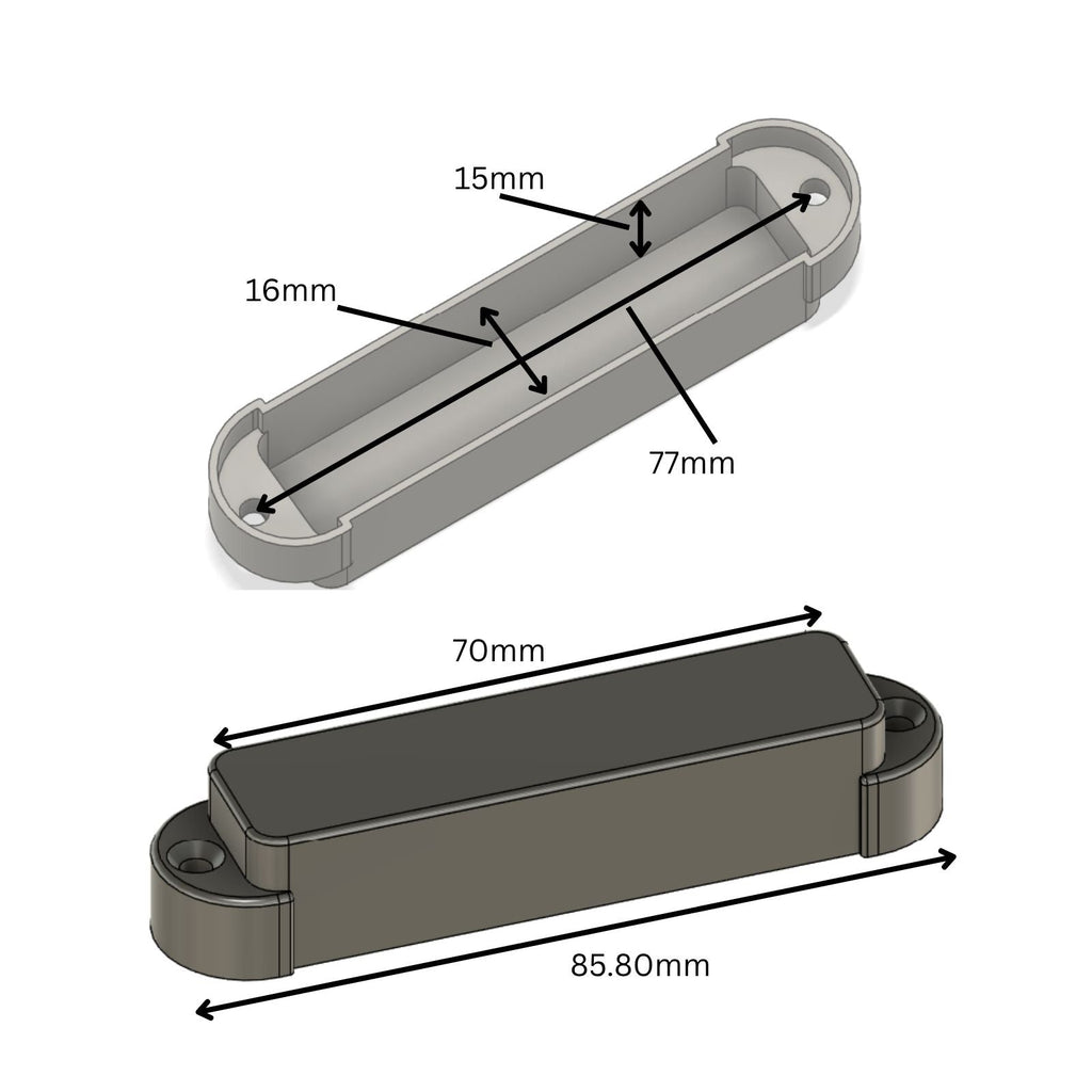 Closed Pickup Covers for Fender Jaguar (No Holes, Pair) - Multiple Colors Pickup Covers from Ploutone
