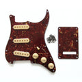 Red Tortoise Stratocaster Pickguard Kit 11-Hole - 4-Ply w/ Cream Knobs, Switch Tips & Pickup Covers - Ploutone
