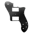 Telecaster Deluxe Pickguard (HH Wide Range Humbuckers) - Black Brushed Aluminum - Ploutone