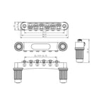 Tune-O-Matic Roller Bridge for Epiphone Les Paul - Chrome/Gold/Black - Ploutone