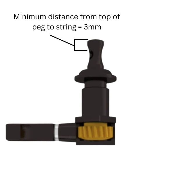 Guitar Tuning Peg Cover Caps, Fit 6mm Tuners (Set of 6) - Multiple Colors - Ploutone