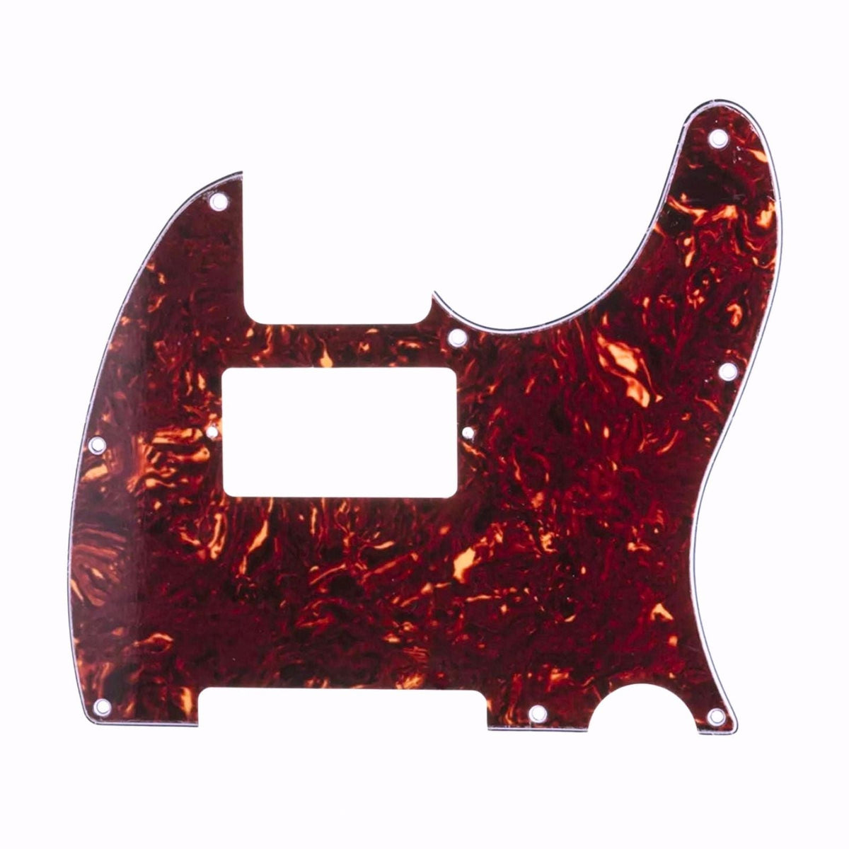 8-Hole HH/ SH Humbucker Telecaster Pickguard - Multiple Colors 4-Ply Red Tortoise - Ploutone