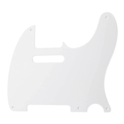 5-Hole Telecaster Pickguard - 1-Ply White - Ploutone