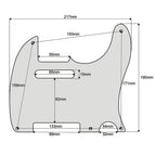 5-Hole Telecaster Pickguard - 3-Ply Black - Ploutone