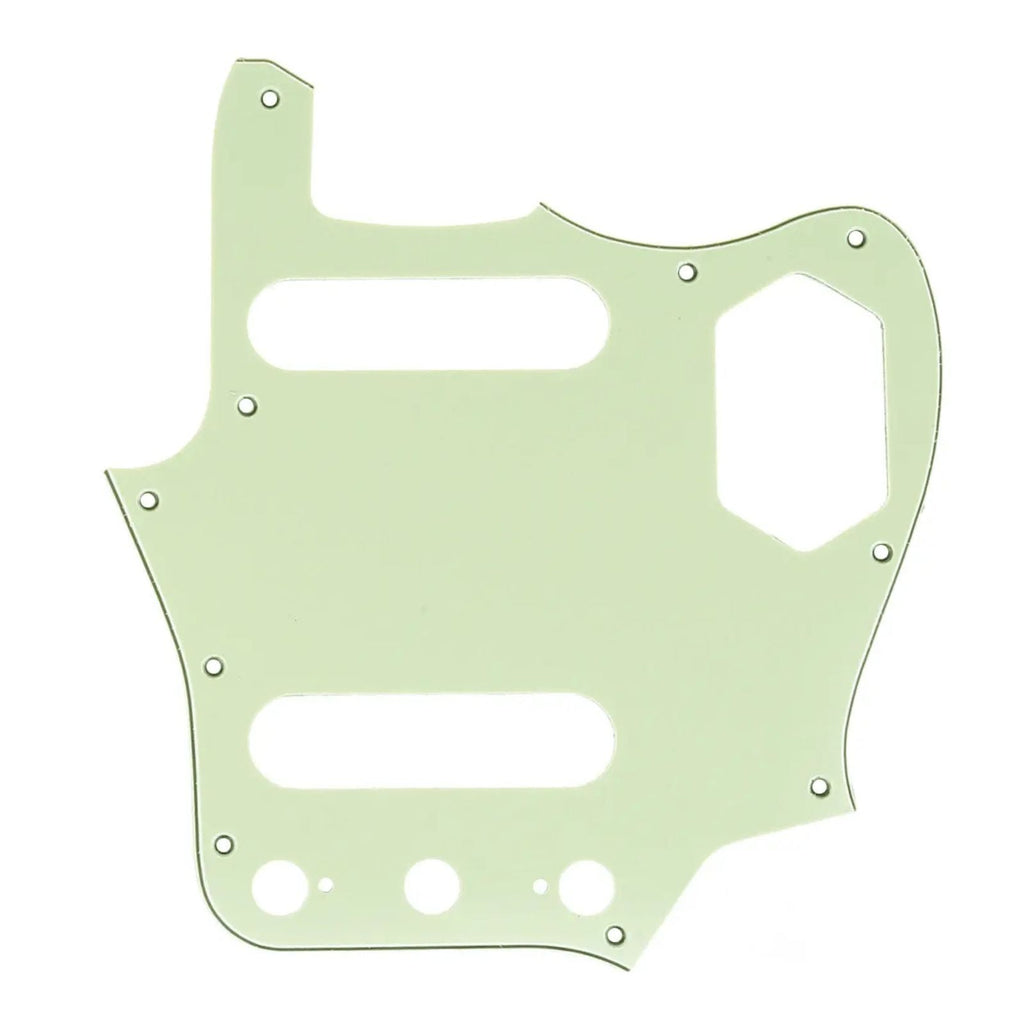 10-Hole SS Jaguar Pickguard for MIJ Fender - 20+ Colors 3-Ply Mint Green - Ploutone