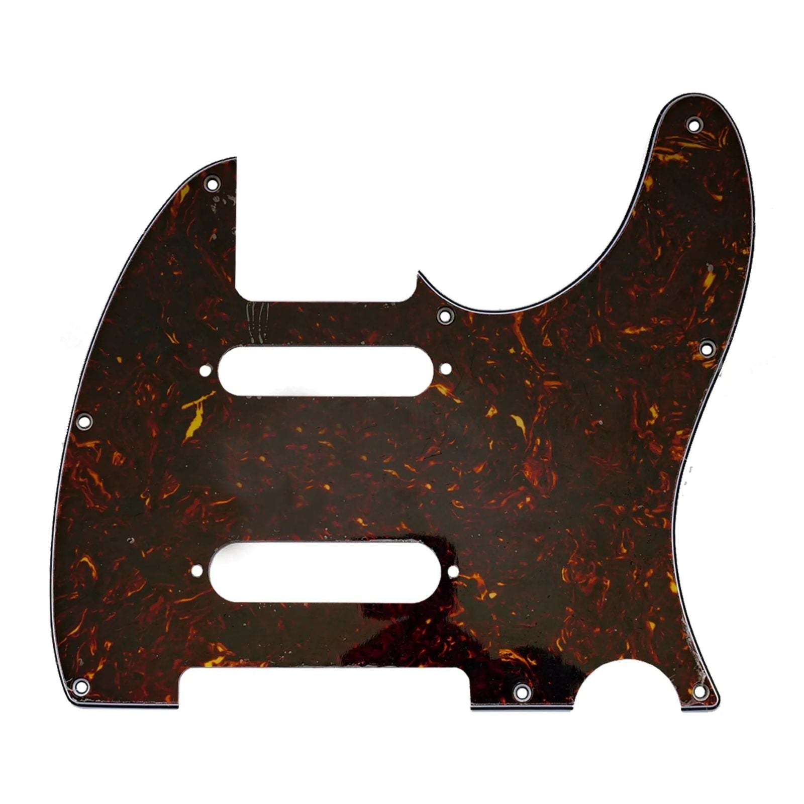 Nashville Telecaster Pickguard 8-Hole SSS - 3-Ply Brown Tortoise - Ploutone