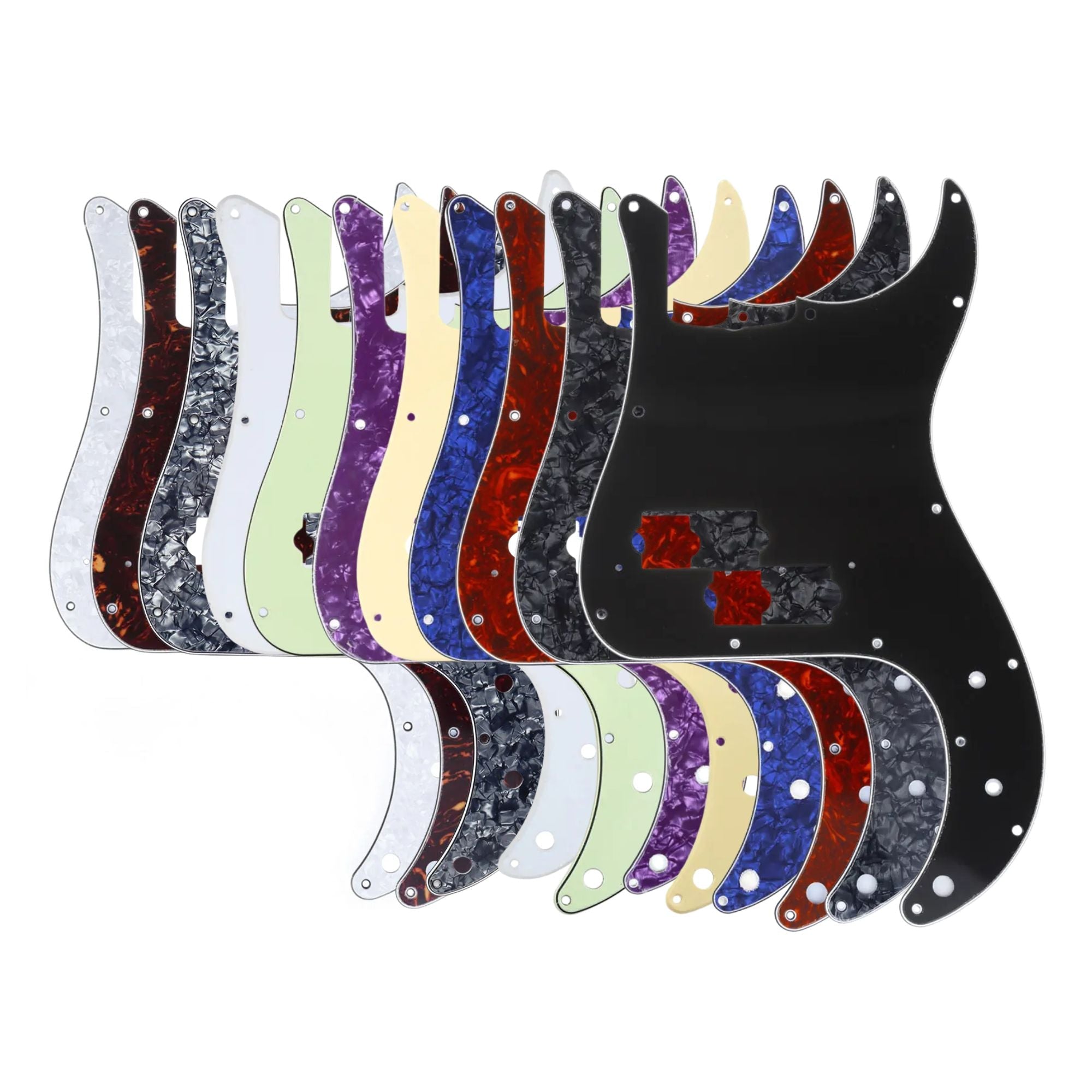 Precision Bass Pickguard - 13-Hole Fits Fender 4-String USA/MIM P-Bass - 25+ Colors - Ploutone