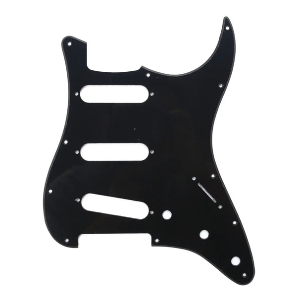 3-Ply Cream Strat Pickguard Kit w/ Aged White Knobs, Switches, Pickup Covers (11-Hole) guitar pickguards from Ploutone