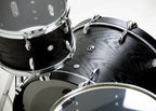 British Drum Co. Raven Series Club 22 Drum Kit - 3pc Birch Shell Pack - Black Ash Satin - Ploutone