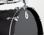 British Drum Co. Raven Series Club 22 Drum Kit - 3pc Birch Shell Pack - Black Ash Satin - Ploutone