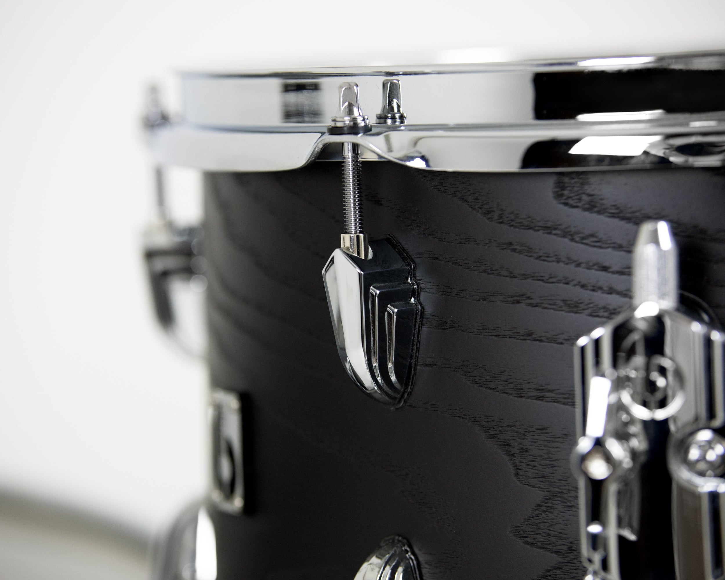 British Drum Co. Raven Series Club 22 Drum Kit - 3pc Birch Shell Pack - Black Ash Satin - Ploutone