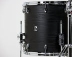 British Drum Co. Raven Series Club 22 Drum Kit - 3pc Birch Shell Pack - Black Ash Satin - Ploutone