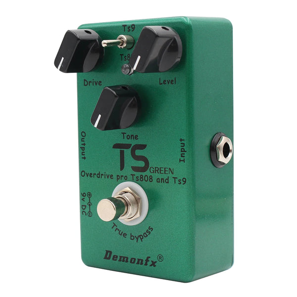 Demonfx TS GREEN United together the classic TS9 and TS808, Perfect Upgraded overdrive, 2 in 1 Overdrive Booster Pedal  from Ploutone