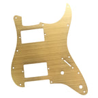11-Hole HH Metal Strat Pickguard - Gold Aluminum - Ploutone