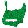5-String Jazz Bass Pickguard - Fits Fender American, Standard, Deluxe (10-Hole) - 30+ Colors 4-Ply Green Pearl - Ploutone
