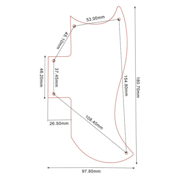 Gibson SG 61' Reissue Half Face Pickguard - 4-Ply Bronze Pearl  from Ploutone