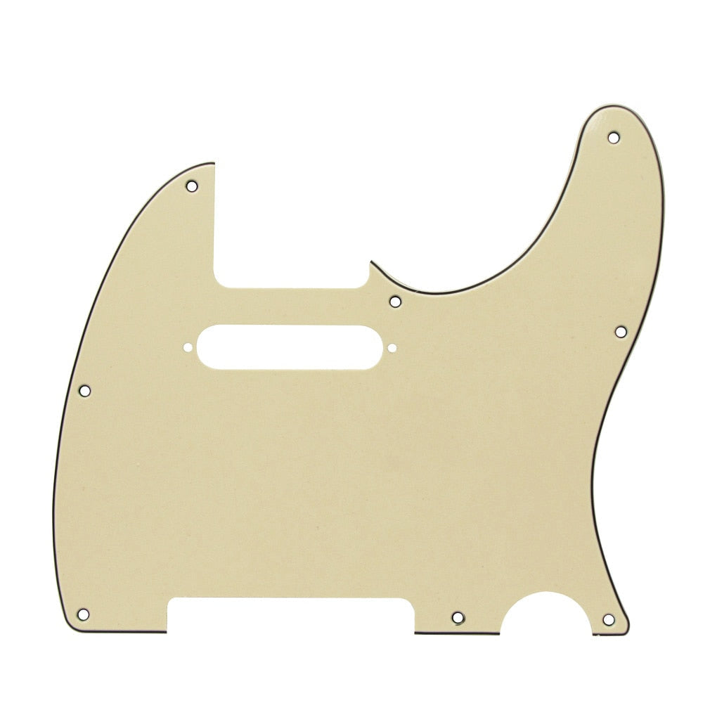 8-Hole Telecaster Pickguard - 20+ Colors 3-Ply Cream - Ploutone