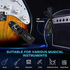 LEKATO WS-100 2.4Ghz Rechargeable Wireless Guitar System - Ploutone