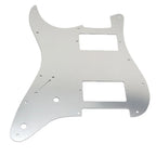 11-Hole HH Metal Strat Pickguard - Brushed Aluminum - Ploutone