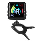 Rechargeable Clip On Guitar & Instrument Tuner with LED Color Display & Metronome - Ploutone