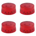 Guitar Speed Knobs, 18 Spline Metric - Red / Black Lettering Knobs from Ploutone
