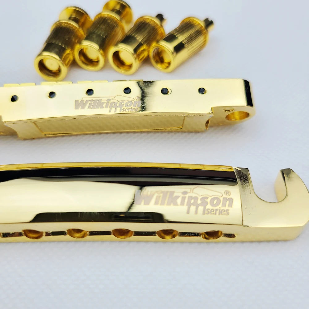 Wilkinson WOGT1 & WOGB2 Tune-O-Matic Bridge for LP Guitar (Bridge & Tailpiece) - Ploutone