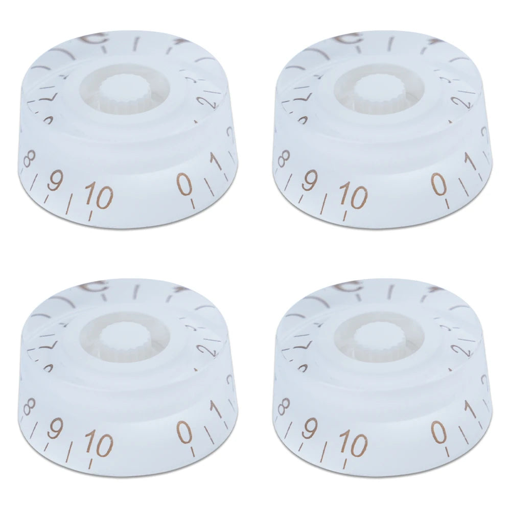 Guitar Speed Knobs, 18 Spline Metric - White / Gold Lettering Default Title - Ploutone