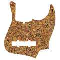 5-String Jazz Bass Pickguard - Fits Fender American, Standard, Deluxe (10-Hole) - 30+ Colors 4-Ply Orange Shell - Ploutone