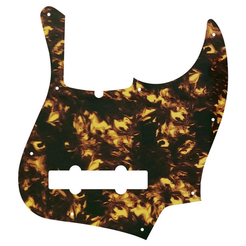 5-String Jazz Bass Pickguard (American, Standard, Deluxe - 10-Hole) - 30+ Colors 4-Ply Flame Print - Ploutone