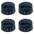Guitar Speed Knobs, 18 Spline Metric - Black / White Lettering Knobs from Ploutone