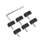 Individual Triangular Locking Headless Guitar Nuts - Set of 6 Black - Ploutone