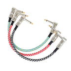 IRIN Braided and Shielded Guitar Patch Cable - 13 inch - Right Angle - Ploutone