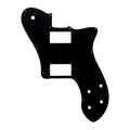 72' Deluxe Telecaster Pickguard (PAF Humbuckers) - 20+ Colors 3-Ply Black - Ploutone