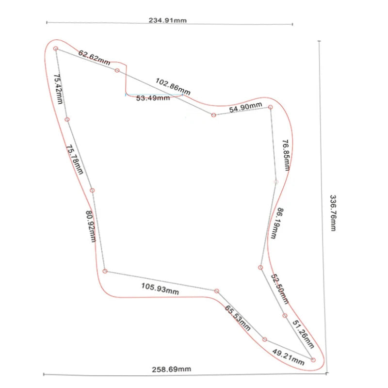 Jazzmaster Pickguard Blank 13-Hole - Brown Pearl Shell - Ploutone