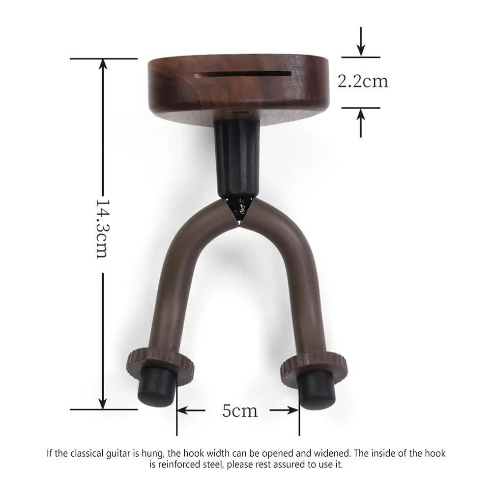 Natural Wood Guitar Mount with Pick Holder - Ploutone