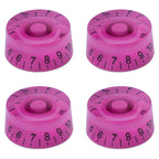 Guitar Speed Knobs, 18 Spline Metric - Purple / Black Lettering Knobs from Ploutone