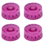 Guitar Speed Knobs, 18 Spline Metric (Set of 4) - Purple / Black Lettering Knobs from Ploutone