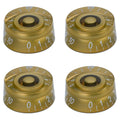 Guitar Speed Knobs, 18 Spline Metric - Gold / White Lettering Knobs from Ploutone