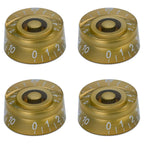 Guitar Speed Knobs, 18 Spline Metric - Gold / White Lettering Knobs from Ploutone