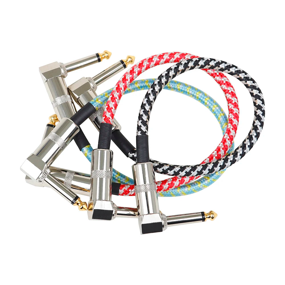 IRIN Braided and Shielded Guitar Patch Cable - 13 inch - Right Angle - Ploutone