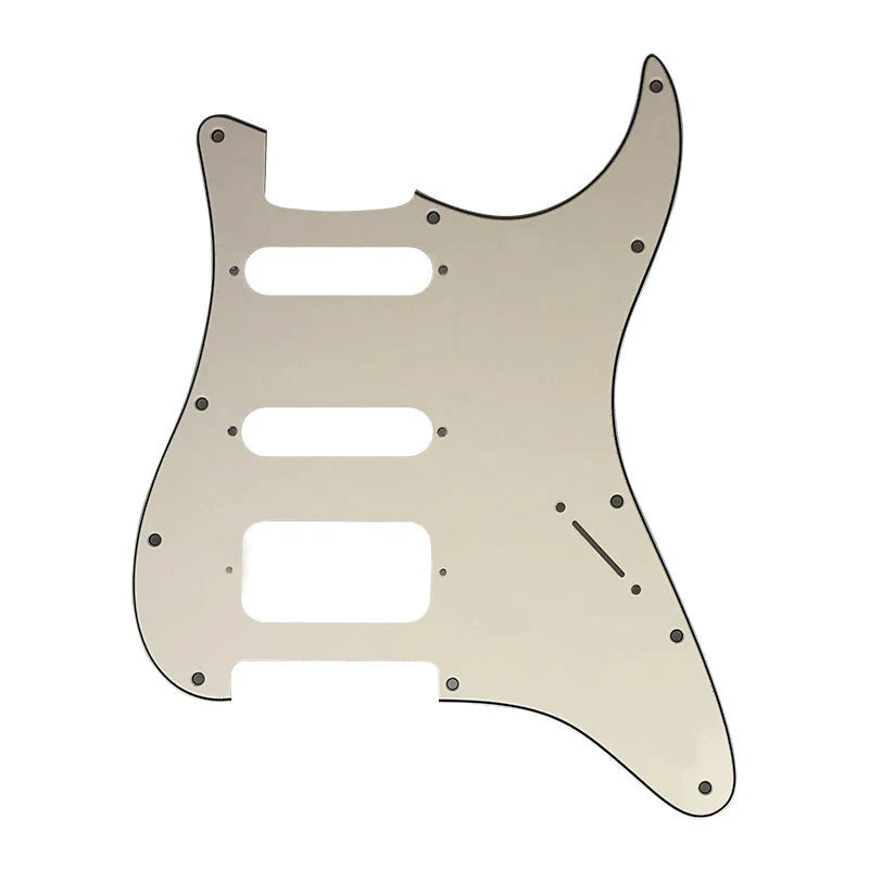 Fender Stratocaster HSS Pickguard (Open Humbucker) - 3-Ply Parchment HSS Stratocaster Pickguards from Ploutone
