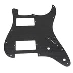 11-Hole HH Metal Strat Pickguard - Black Aluminum - Ploutone