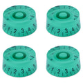 Guitar Speed Knobs, 18 Spline Metric - Green / Black Lettering Knobs from Ploutone