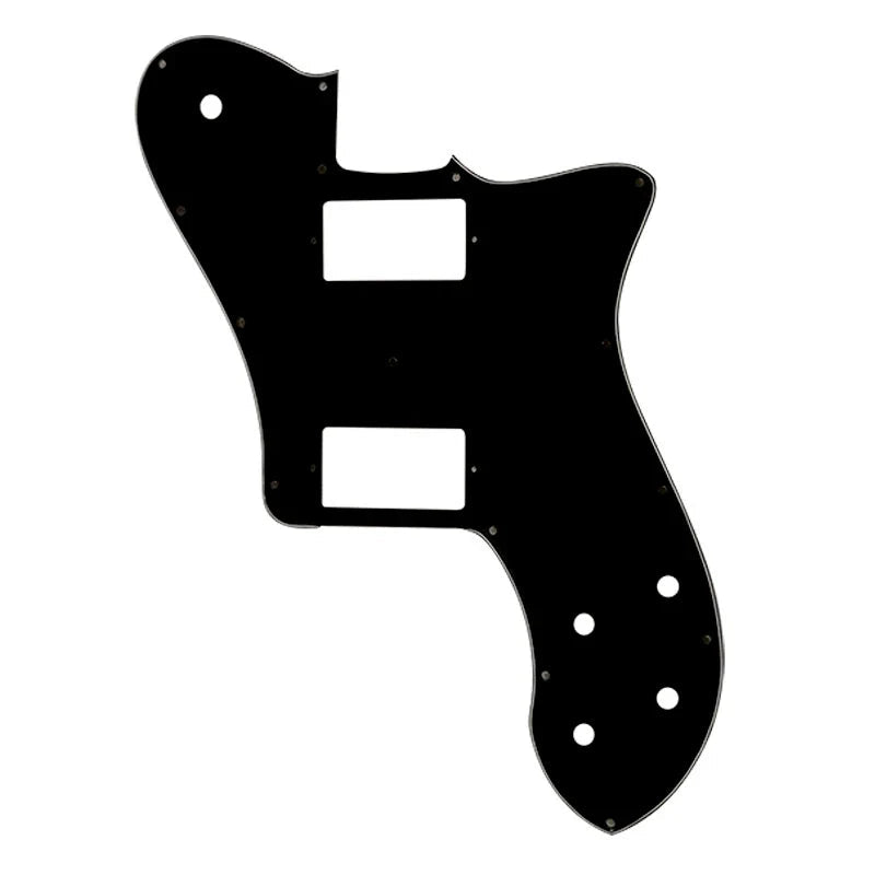 72 Deluxe Telecaster Pickguard (PAF Humbuckers) - 3-Ply Black Pickguards from Ploutone