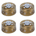Guitar Speed Knobs, 18 Spline Metric - Gold / White Skull Default Title - Ploutone