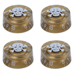 Guitar Speed Knobs, 18 Spline Metric - Multiple Colors Gold White Skull - Ploutone