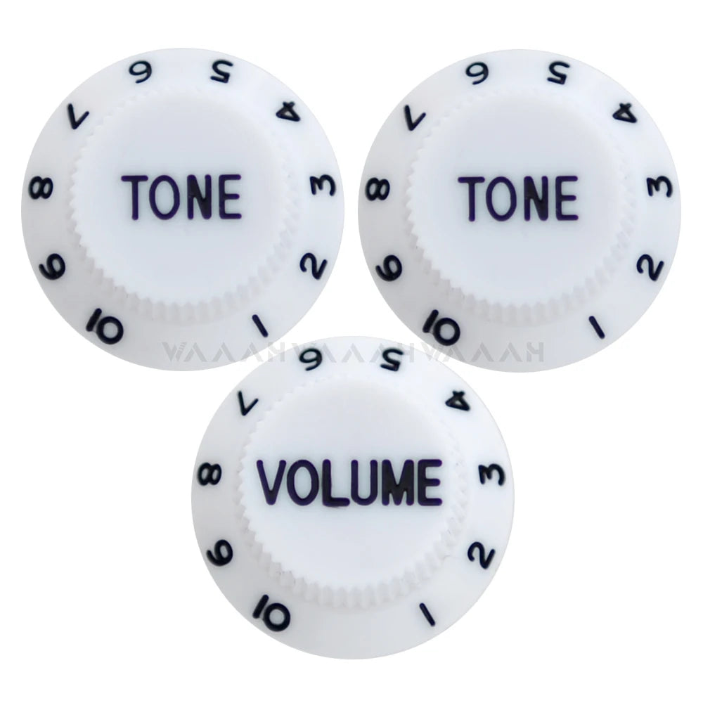 Electric Guitar Control Knobs, 24 Spline Imperial - Dark Blue & Gold Knobs from Ploutone